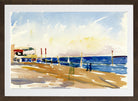 Giovanni Giacometti, Lido of Venice — brown frame
