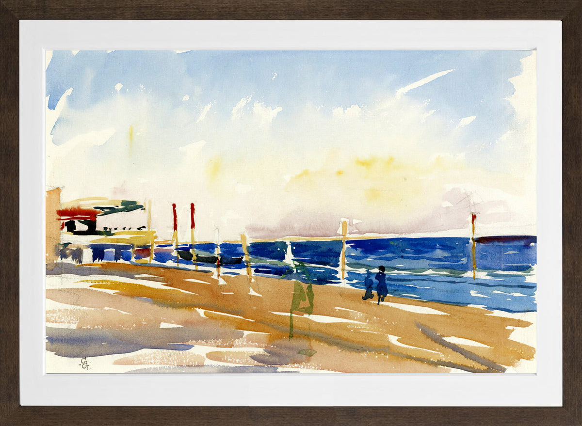 Giovanni Giacometti, Lido of Venice — brown frame