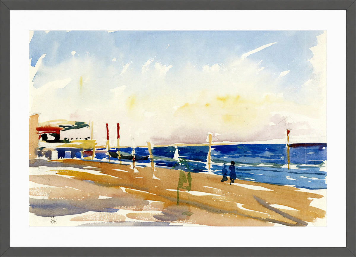 Giovanni Giacometti, Lido of Venice — dark grey frame