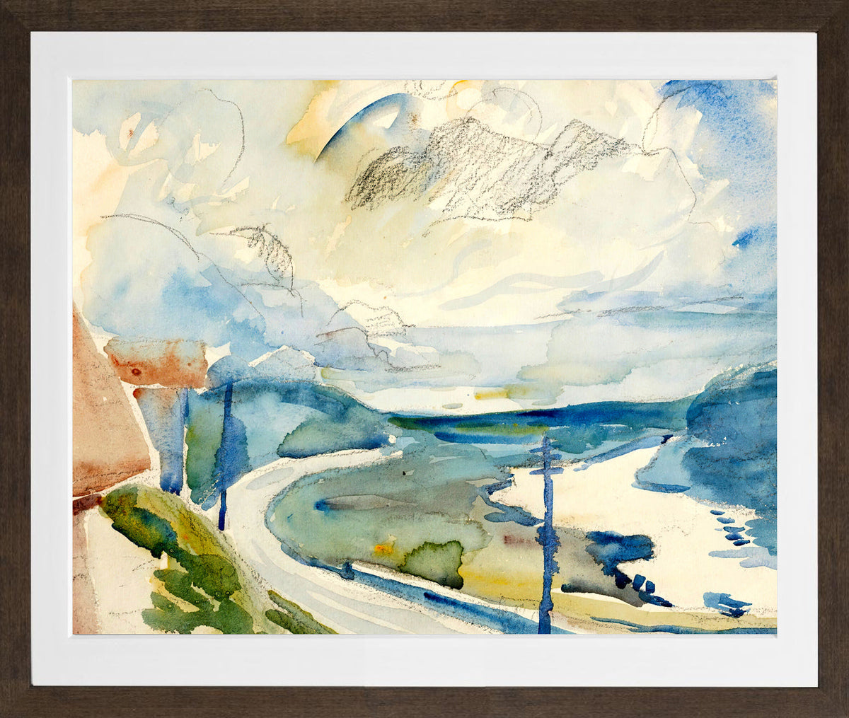 Giovanni Giacometti, Morgen bei Maloja — brown frame