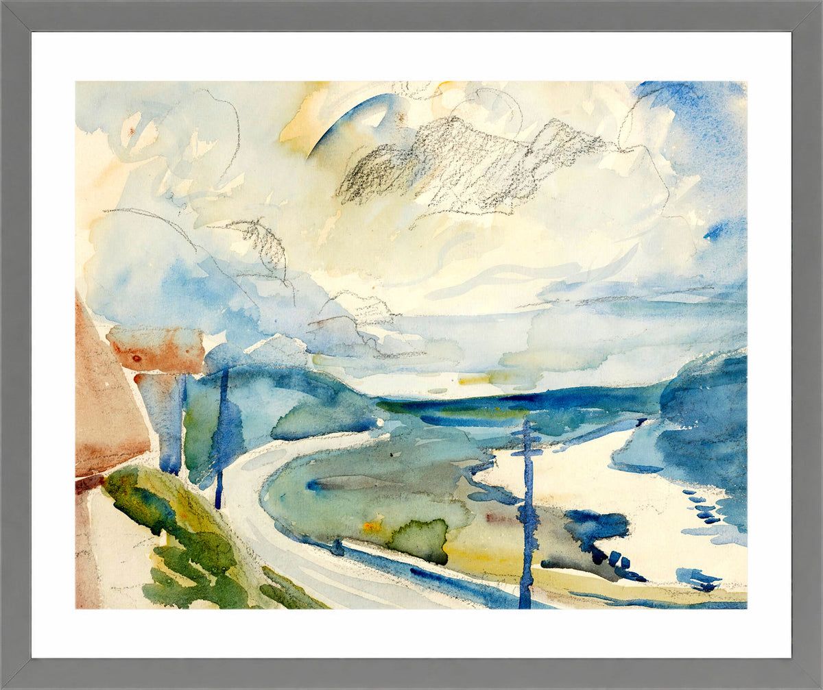 Giovanni Giacometti, Morgen bei Maloja — light grey frame