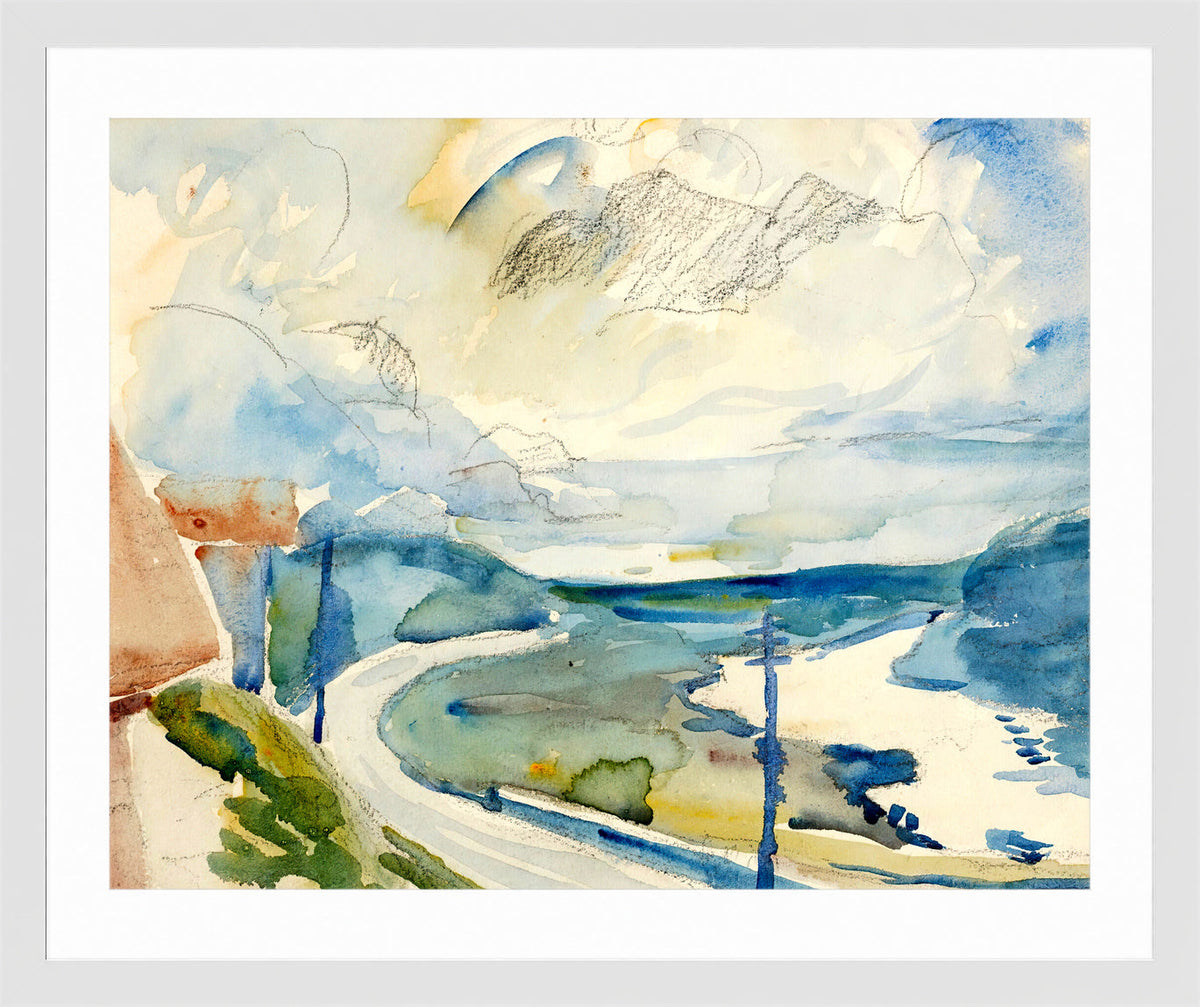 Giovanni Giacometti, Morgen bei Maloja — white frame