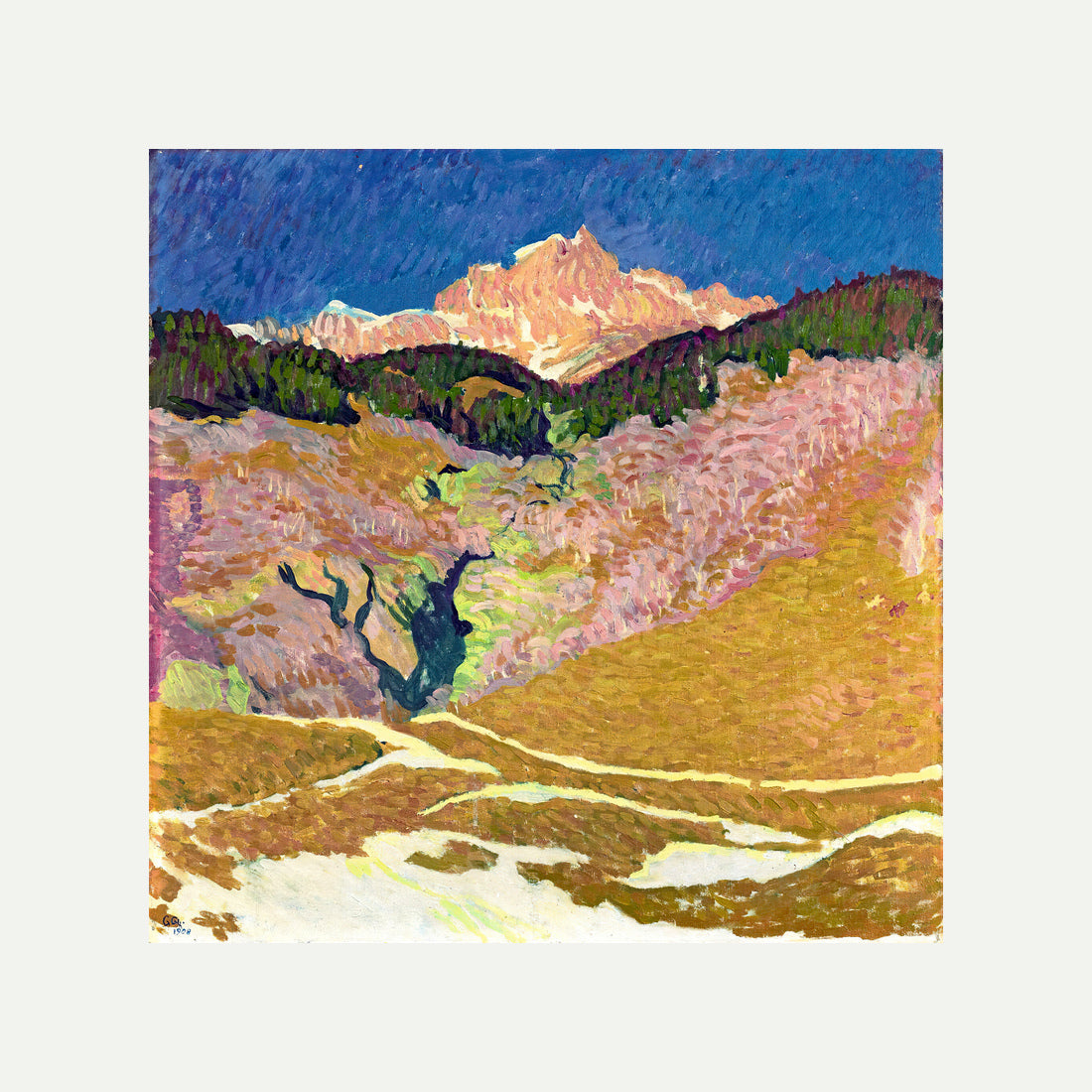Giovanni Giacometti, Piz Duan (1908) — rolled canvas
