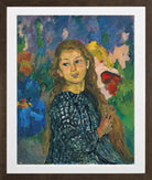 Giovanni Giacometti, Portrait of Ottilia Giacometti (1912) — brown frame