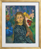 Giovanni Giacometti, Portrait of Ottilia Giacometti (1912) — gold frame