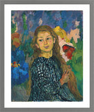 Giovanni Giacometti, Portrait of Ottilia Giacometti (1912) — light grey frame