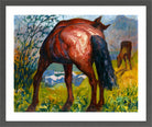 Giovanni Giacometti, Red Horse — dark grey frame