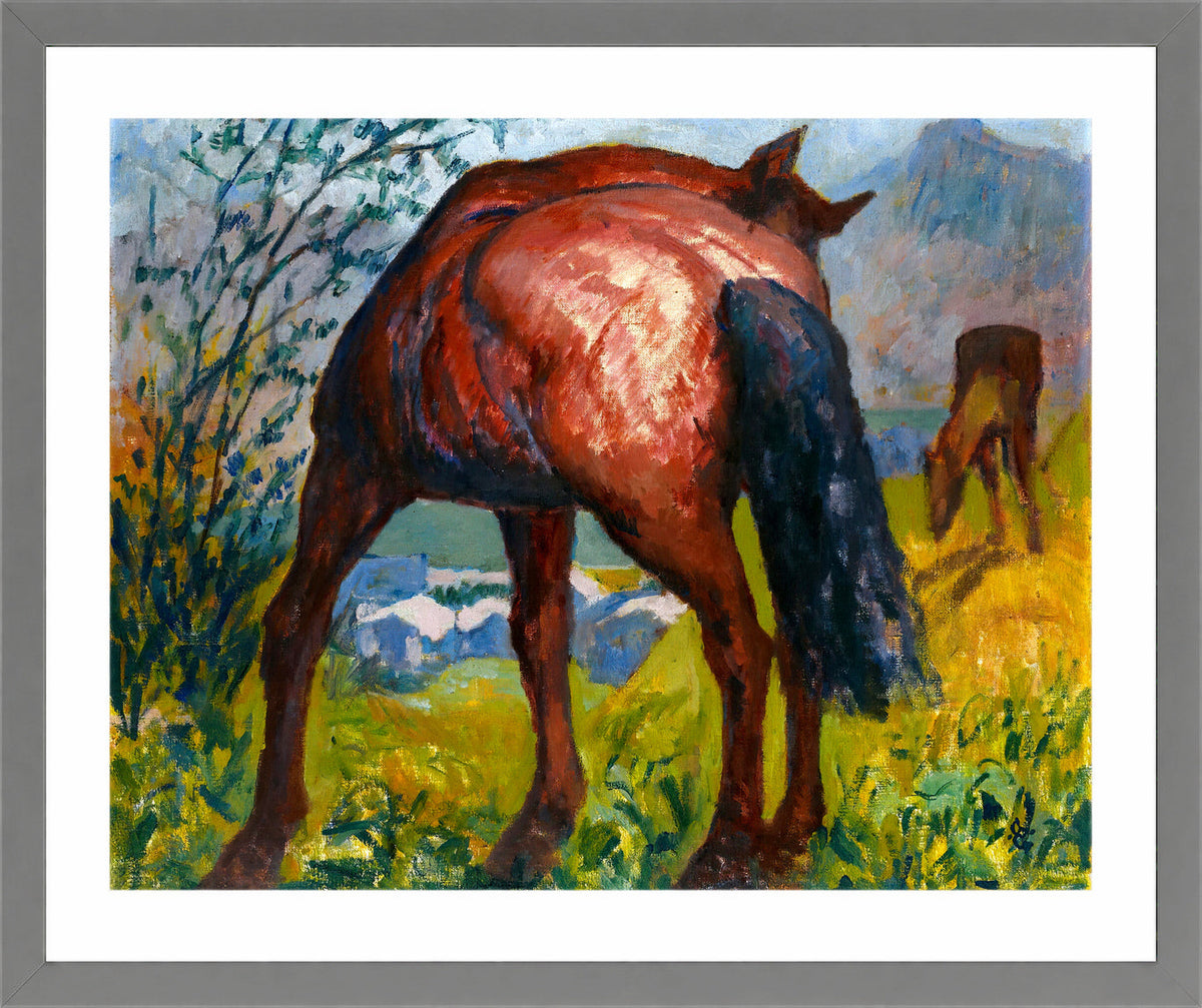 Giovanni Giacometti, Red Horse — light grey frame
