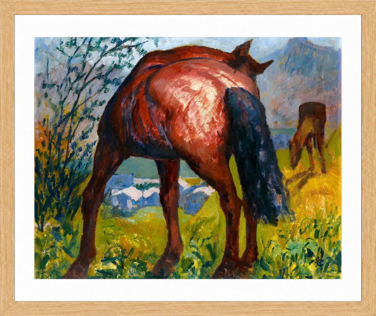 Giovanni Giacometti, Red Horse — oak frame