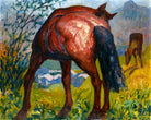 Giovanni Giacometti, Red Horse — unframed