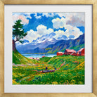 Giovanni Giacometti, Spring Landscape (1926) — gold frame