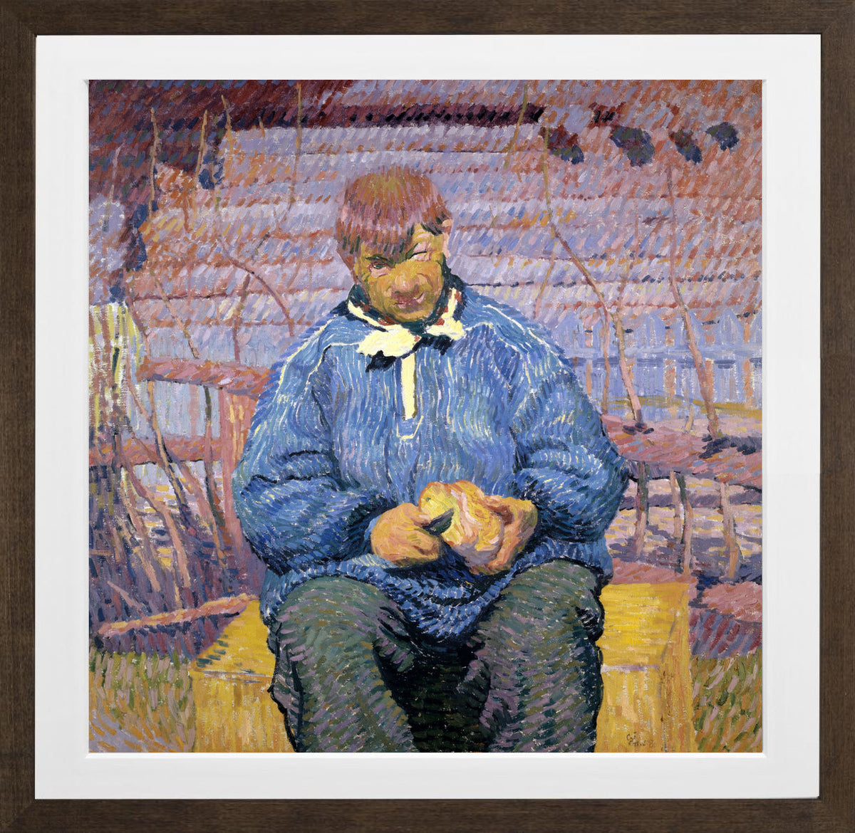 Giovanni Giacometti, The Bread (1908) — brown frame