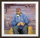 Giovanni Giacometti, The Bread (1908) — brown frame