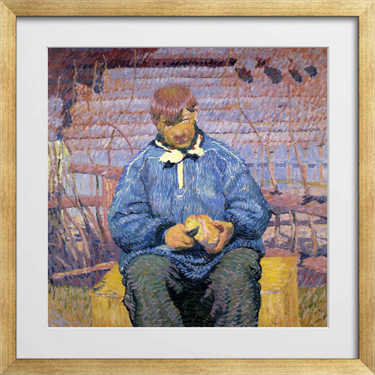 Giovanni Giacometti, The Bread (1908) — gold frame