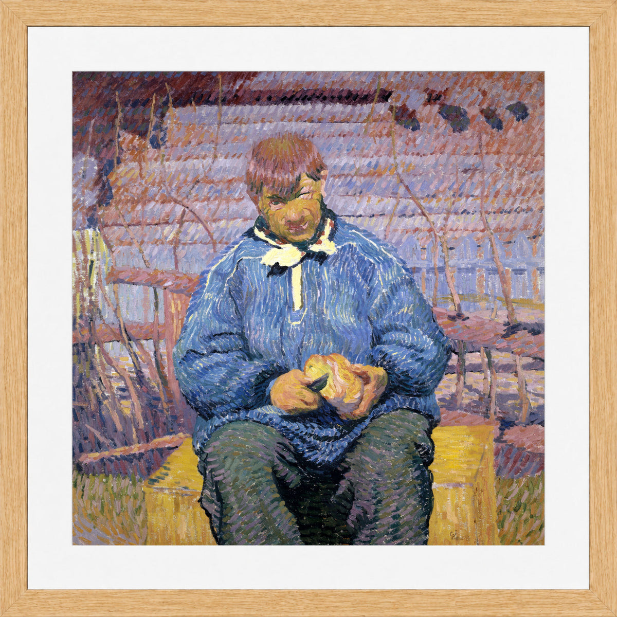 Giovanni Giacometti, The Bread (1908) — oak frame