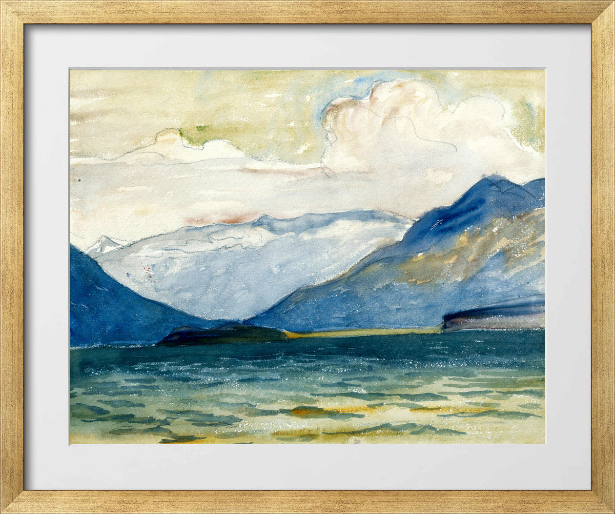 Giovanni Giacometti, View from Plaun da Lej towards Chasté Peninsula — gold frame