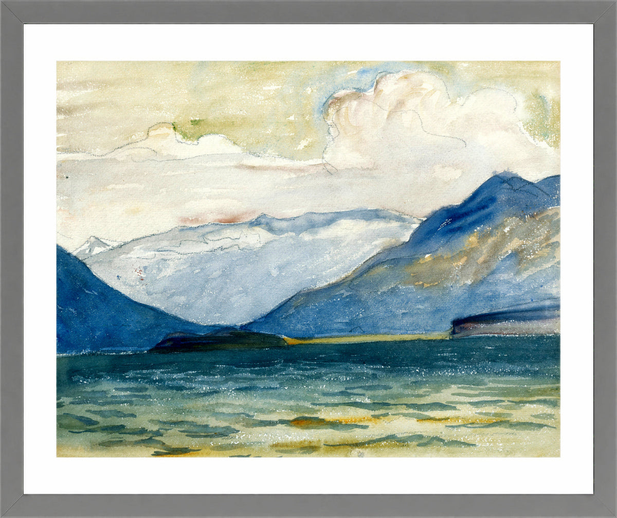Giovanni Giacometti, View from Plaun da Lej towards Chasté Peninsula — light grey frame