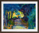 Giovanni Giacometti, Waldweg (1917) — brown frame