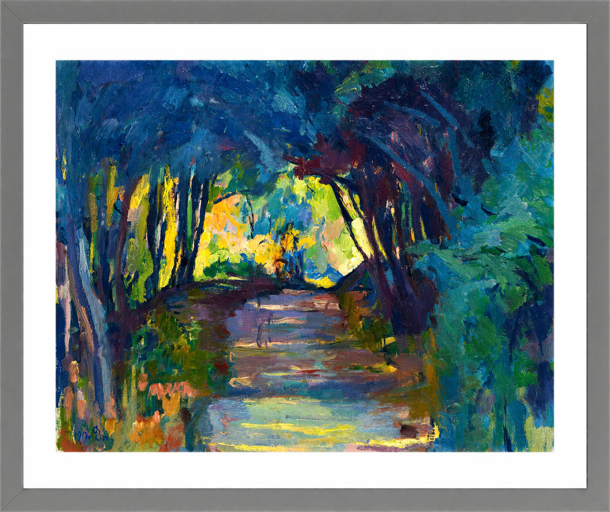 Giovanni Giacometti, Waldweg (1917) — light grey frame