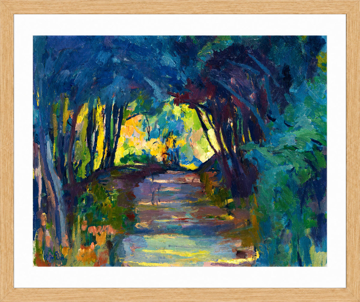 Giovanni Giacometti, Waldweg (1917) — oak frame