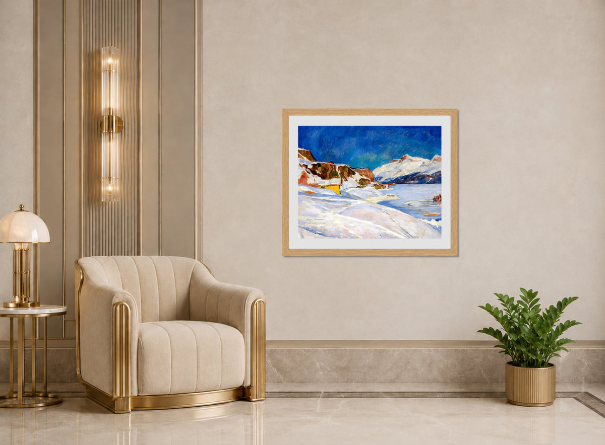 Giovanni Giacometti, Winter Landscape near Capolago (1930) — art deco roomset