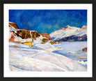Giovanni Giacometti, Winter Landscape near Capolago (1930) — black frame