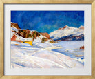 Giovanni Giacometti, Winter Landscape near Capolago (1930) — gold frame