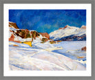 Giovanni Giacometti, Winter Landscape near Capolago (1930) — light grey frame