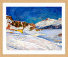 Giovanni Giacometti, Winter Landscape near Capolago (1930) — oak frame