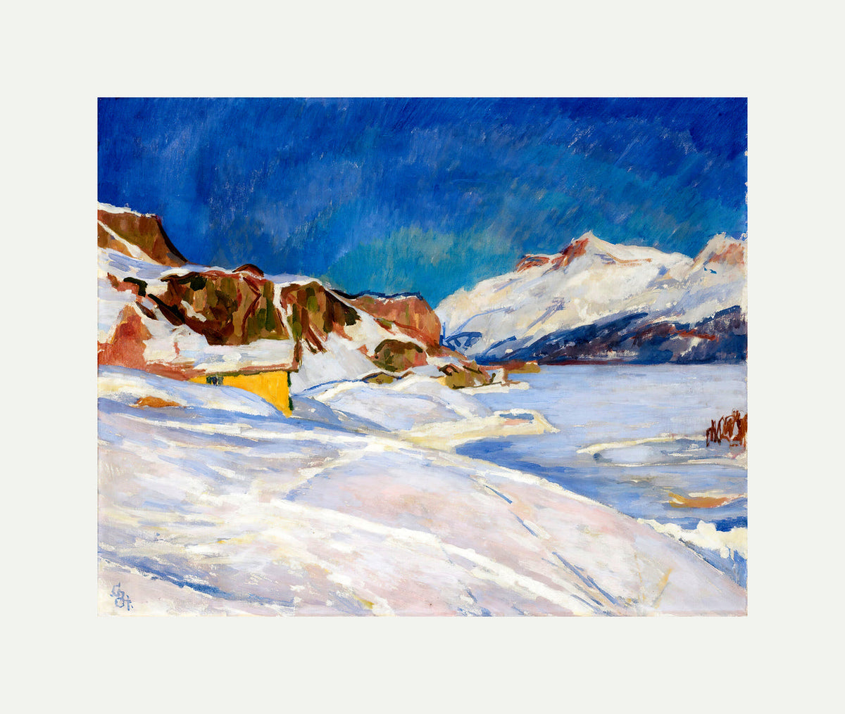 Giovanni Giacometti, Winter Landscape near Capolago (1930) — rolled canvas