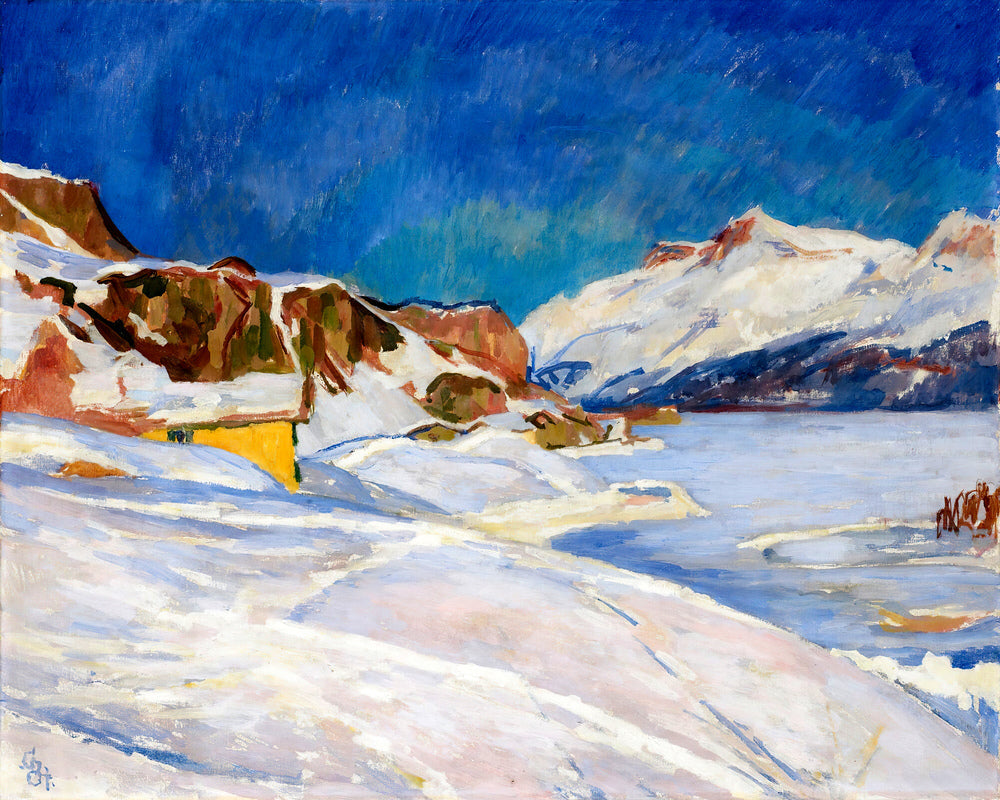 Giovanni Giacometti, Winter Landscape near Capolago (1930) — unframed