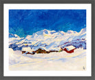 Giovanni Giacometti, Winter Landscape near Maloja (1927) — dark grey frame