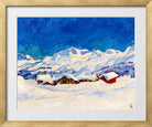 Giovanni Giacometti, Winter Landscape near Maloja (1927) — gold frame