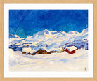 Giovanni Giacometti, Winter Landscape near Maloja (1927) — oak frame