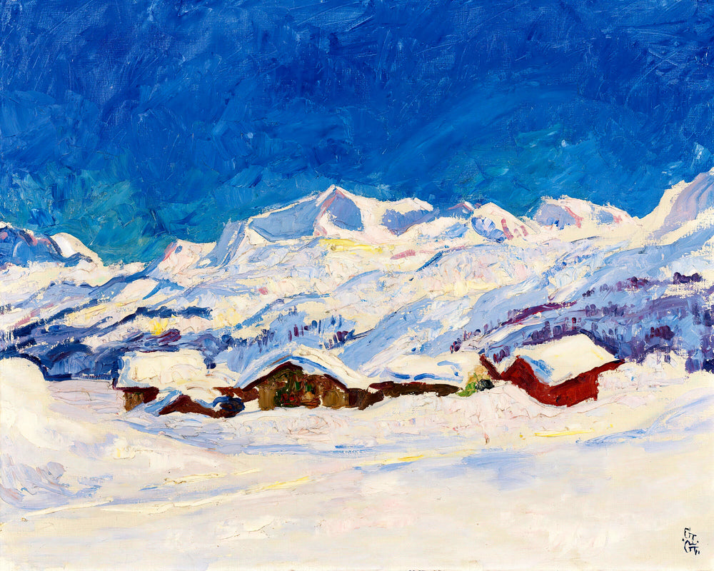 Giovanni Giacometti, Winter Landscape near Maloja (1927) — unframed