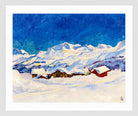 Giovanni Giacometti, Winter Landscape near Maloja (1927) — white frame