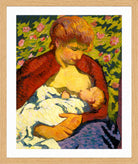 Giovanni Giacometti, Young Mother (1910) — oak frame