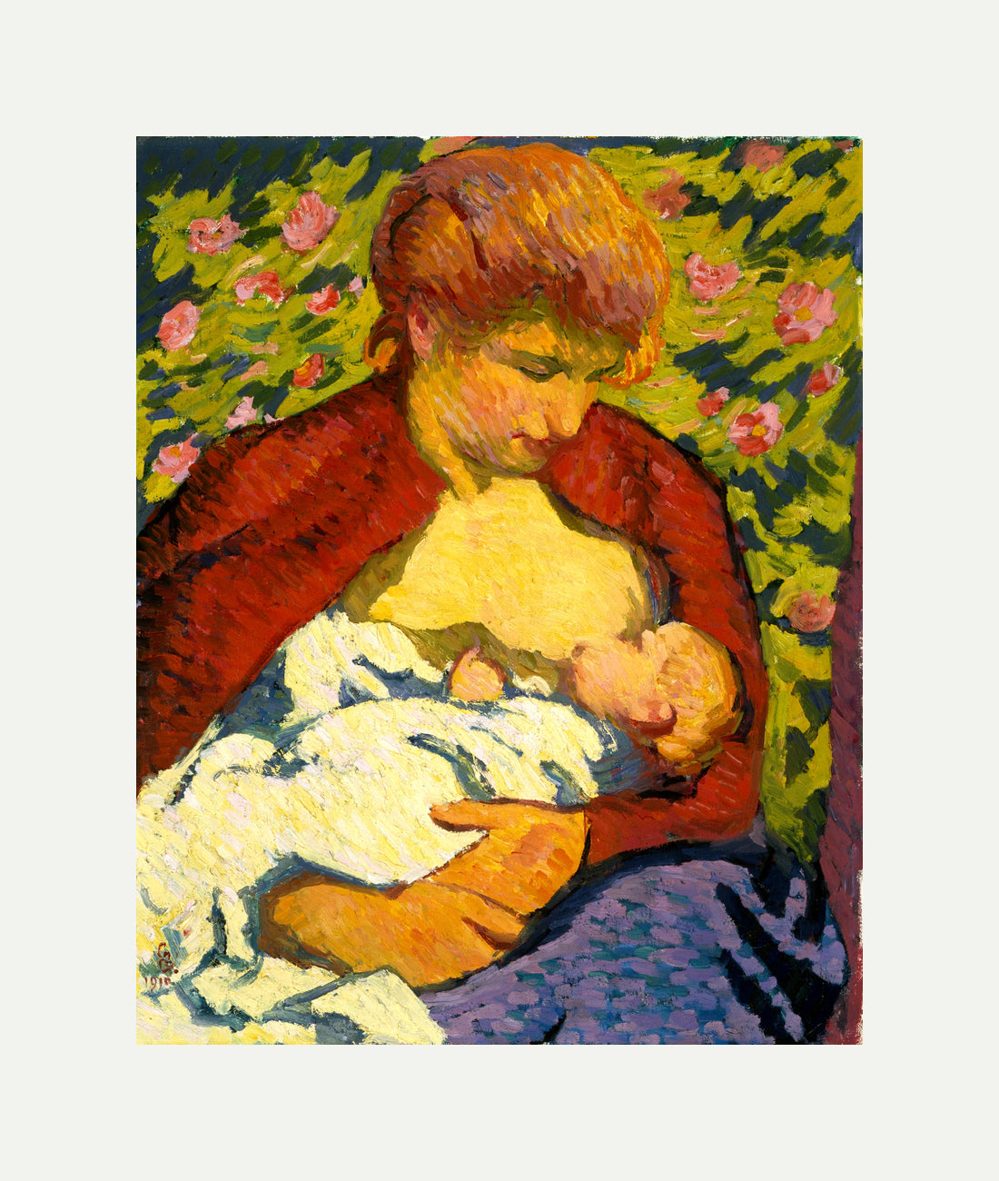 Giovanni Giacometti, Young Mother (1910) — rolled canvas
