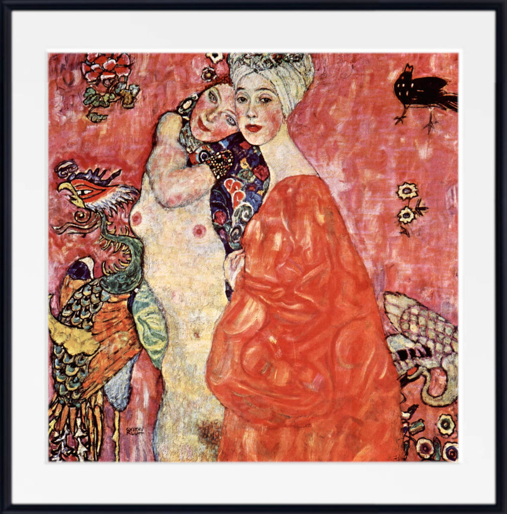 Gustav Klimt Fine Art Print, Girlfriends, Nude