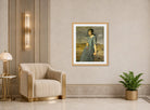 Harold Harvey Print, Clara (1922) displayed in an Art Deco interior