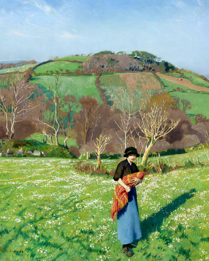 Harold Harvey Print, Early spring (1918) as an unframed print