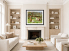 Harold Harvey Print, Maytime (1912) displayed in a Scandinavian living room