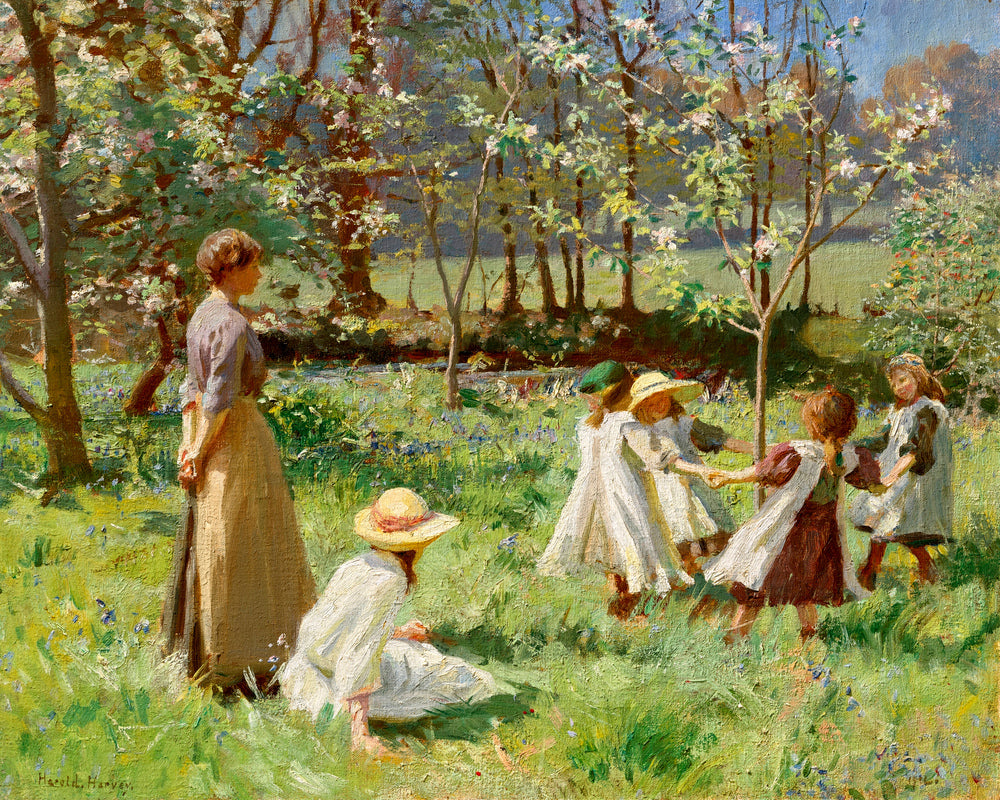 Harold Harvey Print, Maytime (1912) as an unframed print