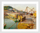 Harold Harvey Print, Mousehole (1939) in a white frame