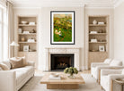 Harold Harvey Print, Springtime In The Orchard displayed in a Scandinavian living room