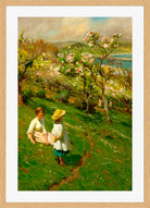 Harold Harvey Print, Springtime In The Orchard in an oak frame