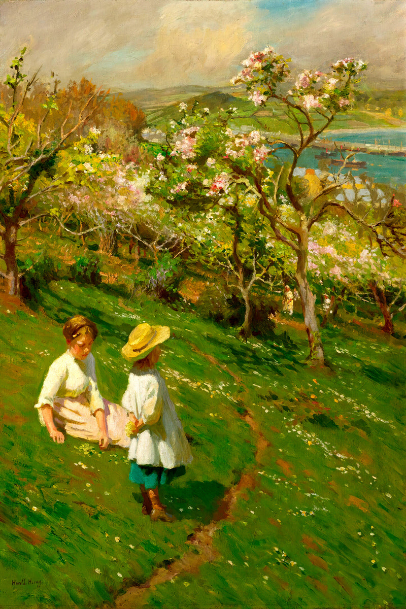 Harold Harvey Print, Springtime In The Orchard as an unframed print