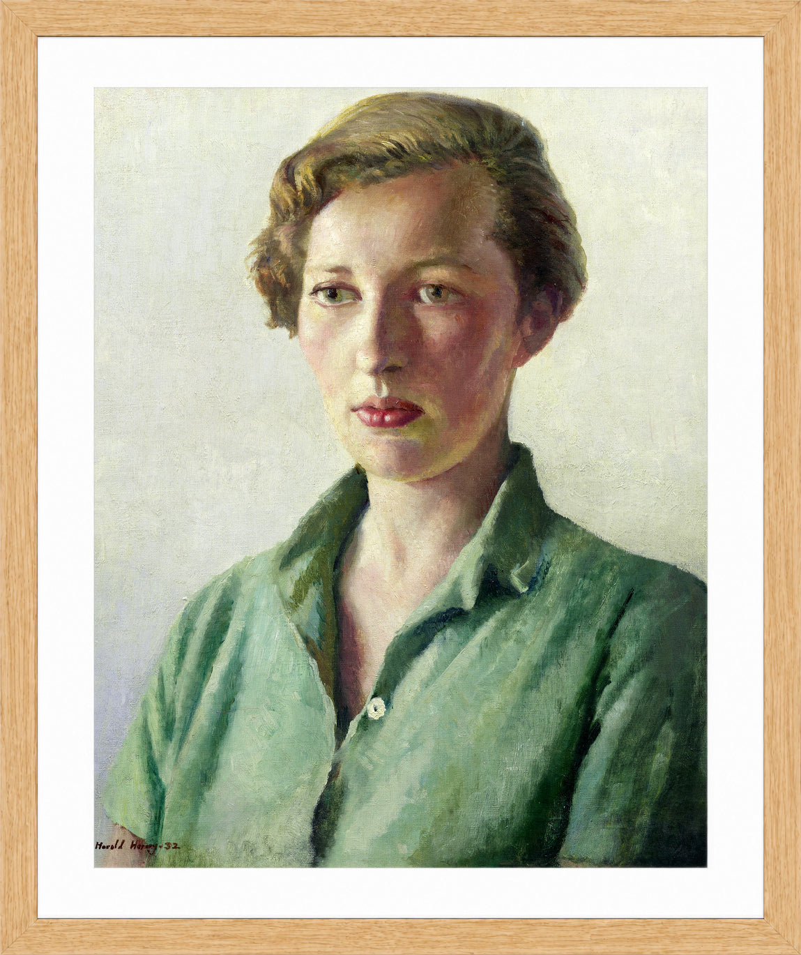 Harold Harvey Print, Sue Palmer in an oak frame
