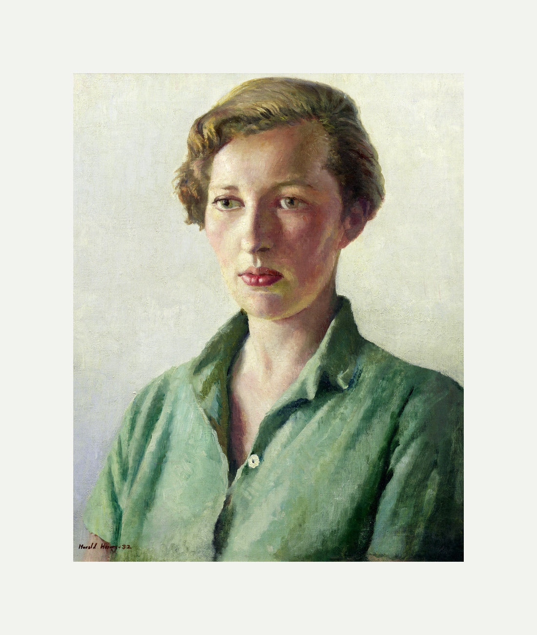 Harold Harvey Print, Sue Palmer with an off-white border for rolled canvas