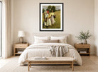 Harold Harvey Print, The Blackberry Harvest displayed above a bed
